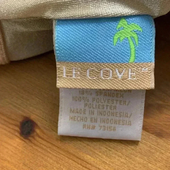 Le Cove One Piece swim suit w Attached Skirt,  blue/black/silver Size 20W - Picture 7 of 12